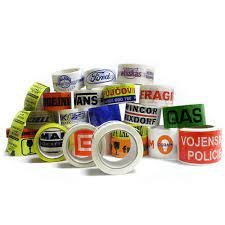 Fragile Handle With Care Printed Tape - Red