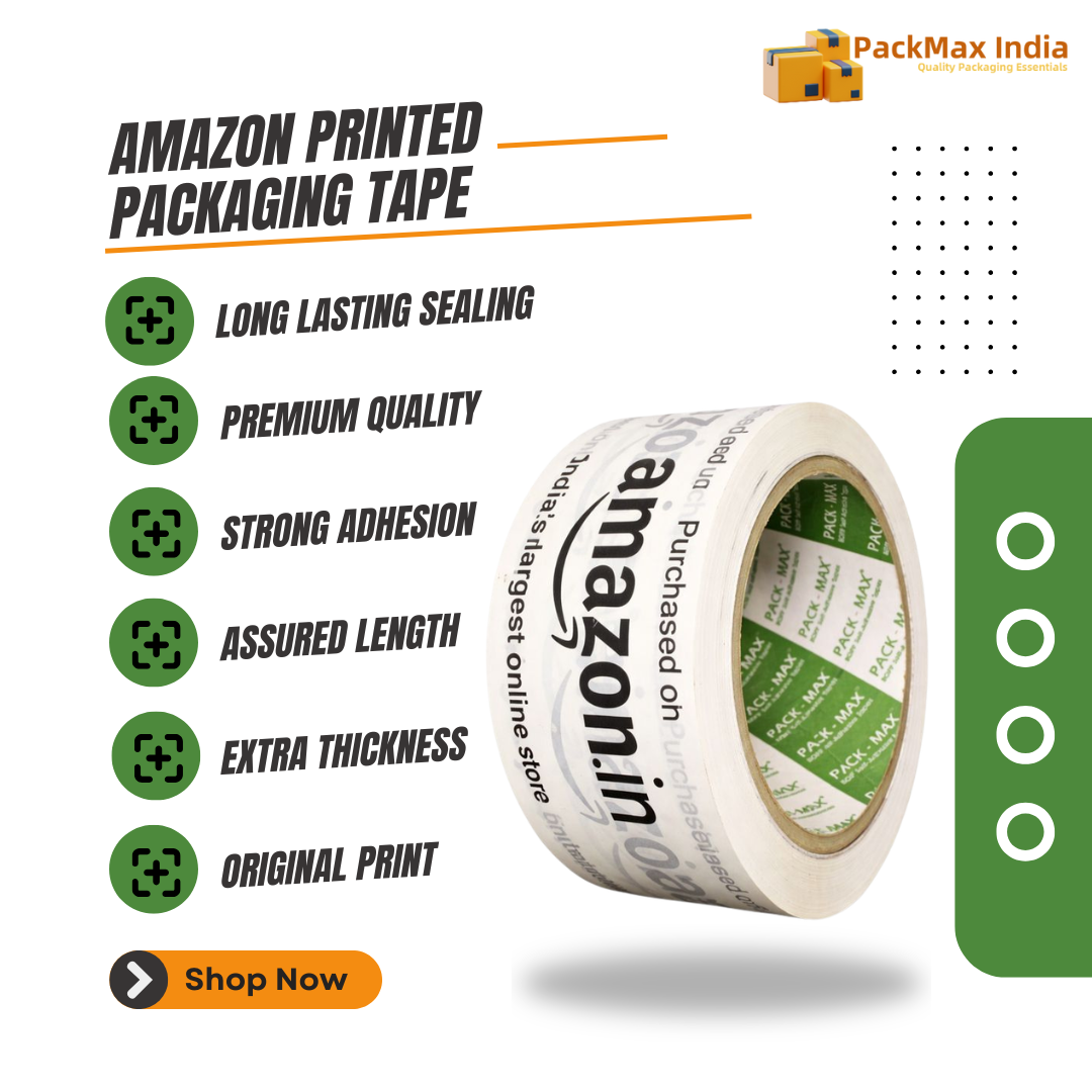 Amazon Printed Milky White (2 inch x 100 mtrs) High-Strength BOPP Packing Tape for Home, Office, Industrial, Ecommerce box Packaging, DIY - Image 2