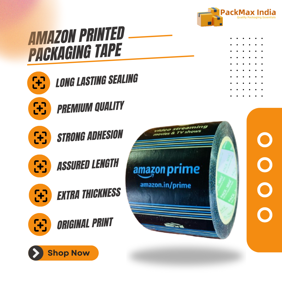 Amazon Prime Printed (3 inch x 100 mtrs) High Strength BOPP Packing Tape for Home, Office, Industrial, Ecommerce box Packaging, DIY - Image 2