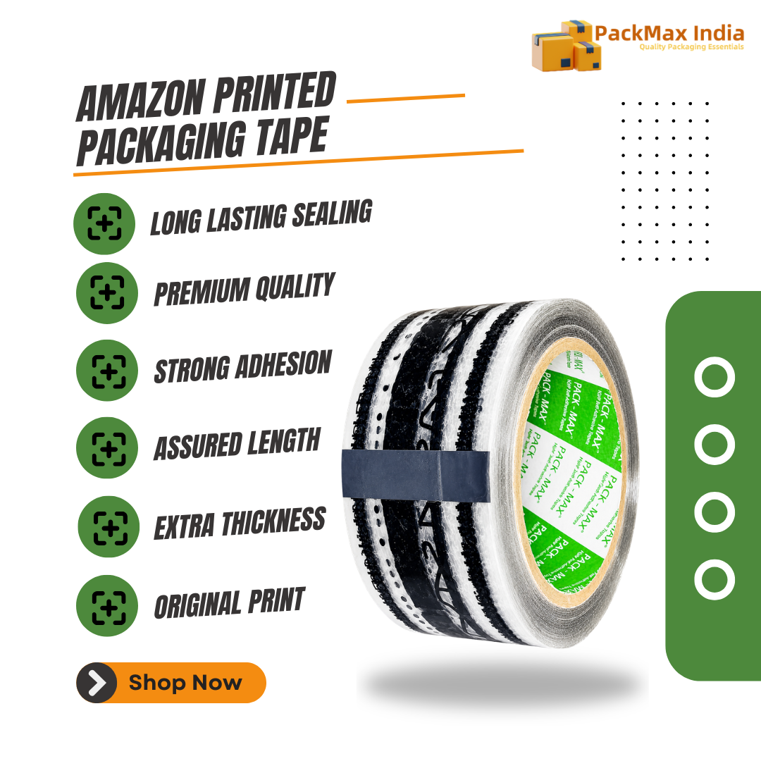 Amazon Printed Transparent (2 Inch x 100 Mtrs) High-Strength BOPP Packing Tape for Home, Office, Industrial, Ecommerce Box Packaging - Image 2