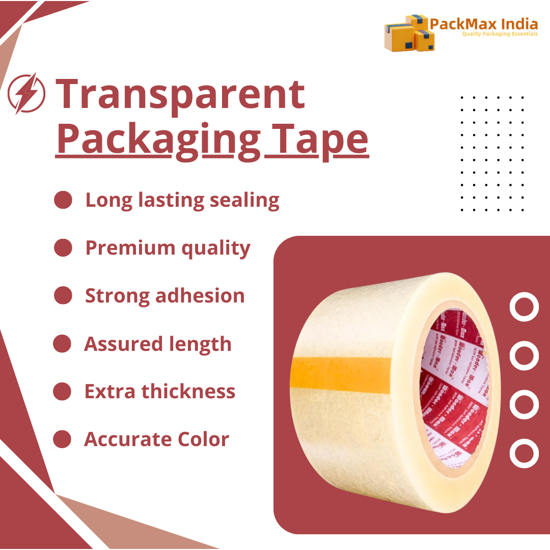 WonderMax® BOPP Transparent (2 inch x 100 mtrs) High-Strength Cello Packing Tape, For Home, Office, Industrial, Ecommerce box Packaging, Decorating & DIY - Image 3