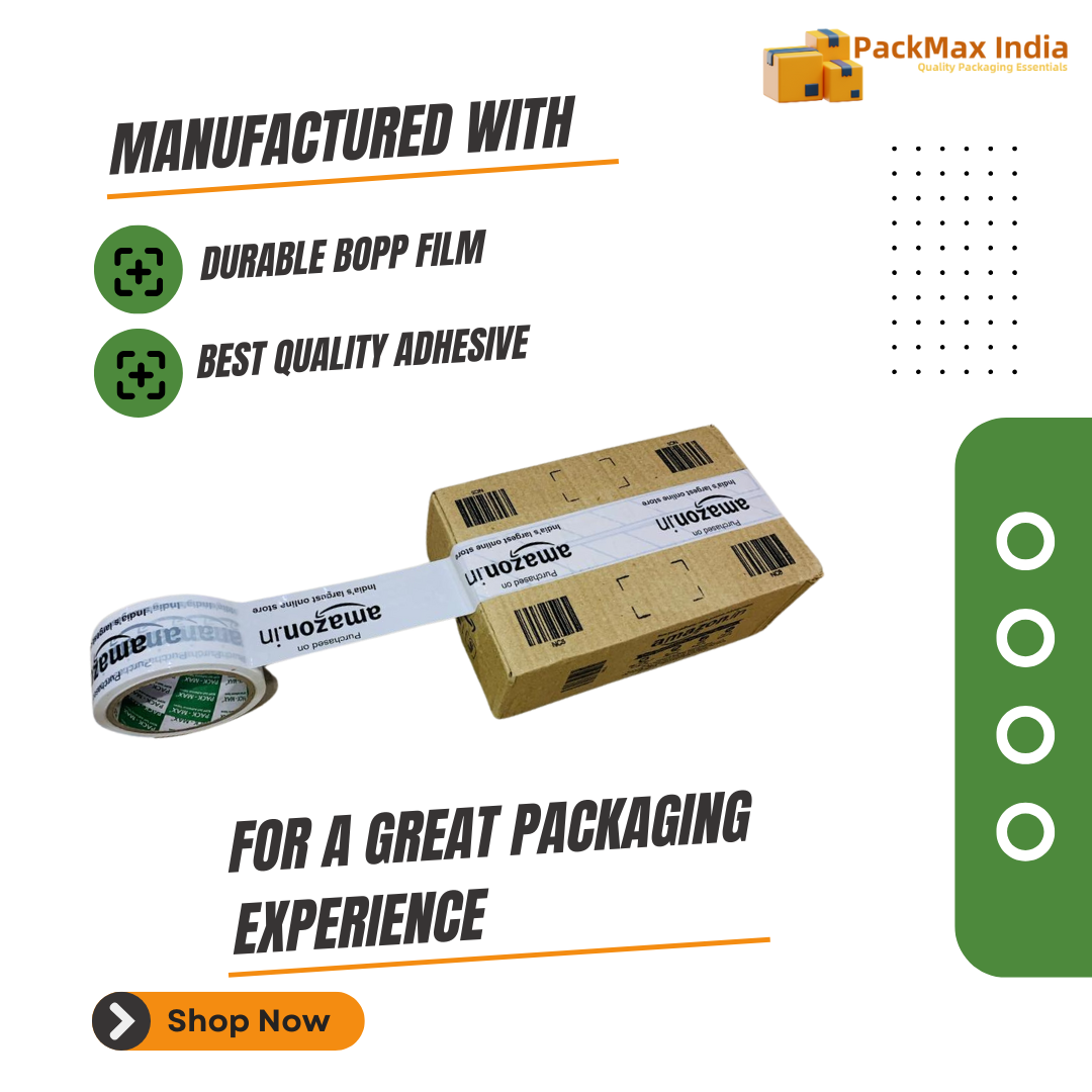 Amazon Printed Milky White (2 inch x 100 mtrs) High-Strength BOPP Packing Tape for Home, Office, Industrial, Ecommerce box Packaging, DIY - Image 4