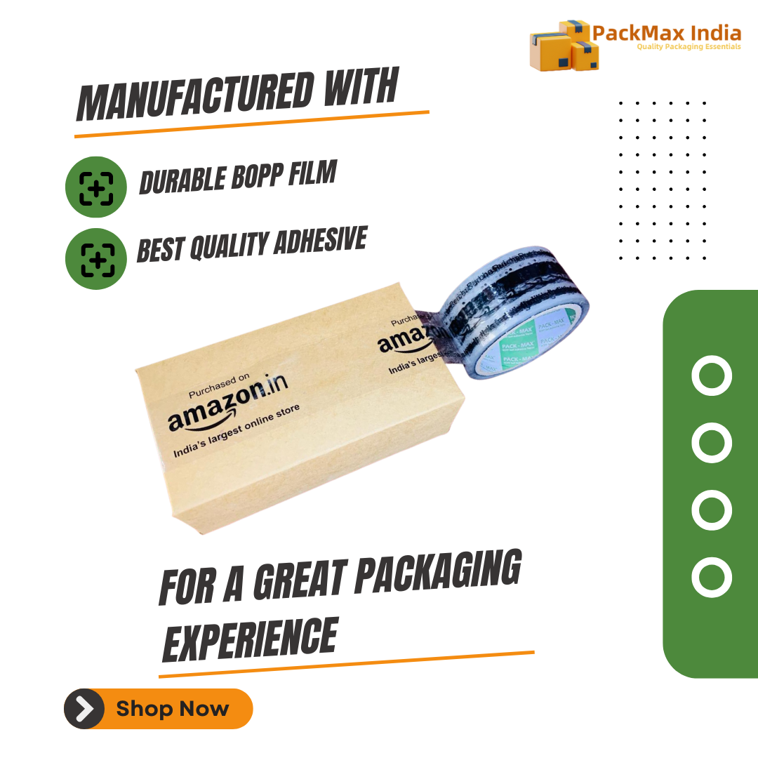 Amazon Printed Transparent (2 Inch x 100 Mtrs) High-Strength BOPP Packing Tape for Home, Office, Industrial, Ecommerce Box Packaging - Image 3