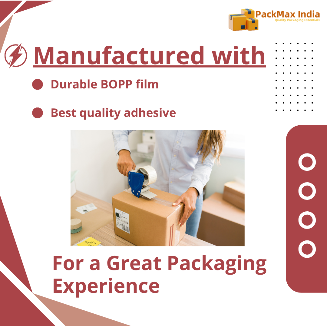 WonderMax® BOPP Transparent (3 inch x 100 mtrs) High-Strength Cello Packing Tape, For Home, Office, Industrial, Ecommerce box Packaging, Decorating & DIY - Image 4