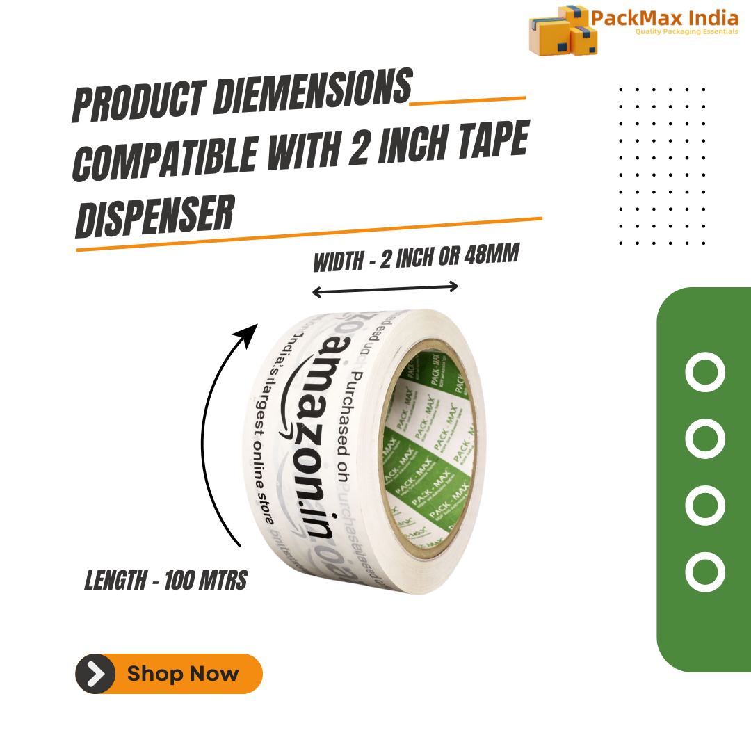 Amazon Printed Milky White (2 inch x 100 mtrs) High-Strength BOPP Packing Tape for Home, Office, Industrial, Ecommerce box Packaging, DIY - Image 3