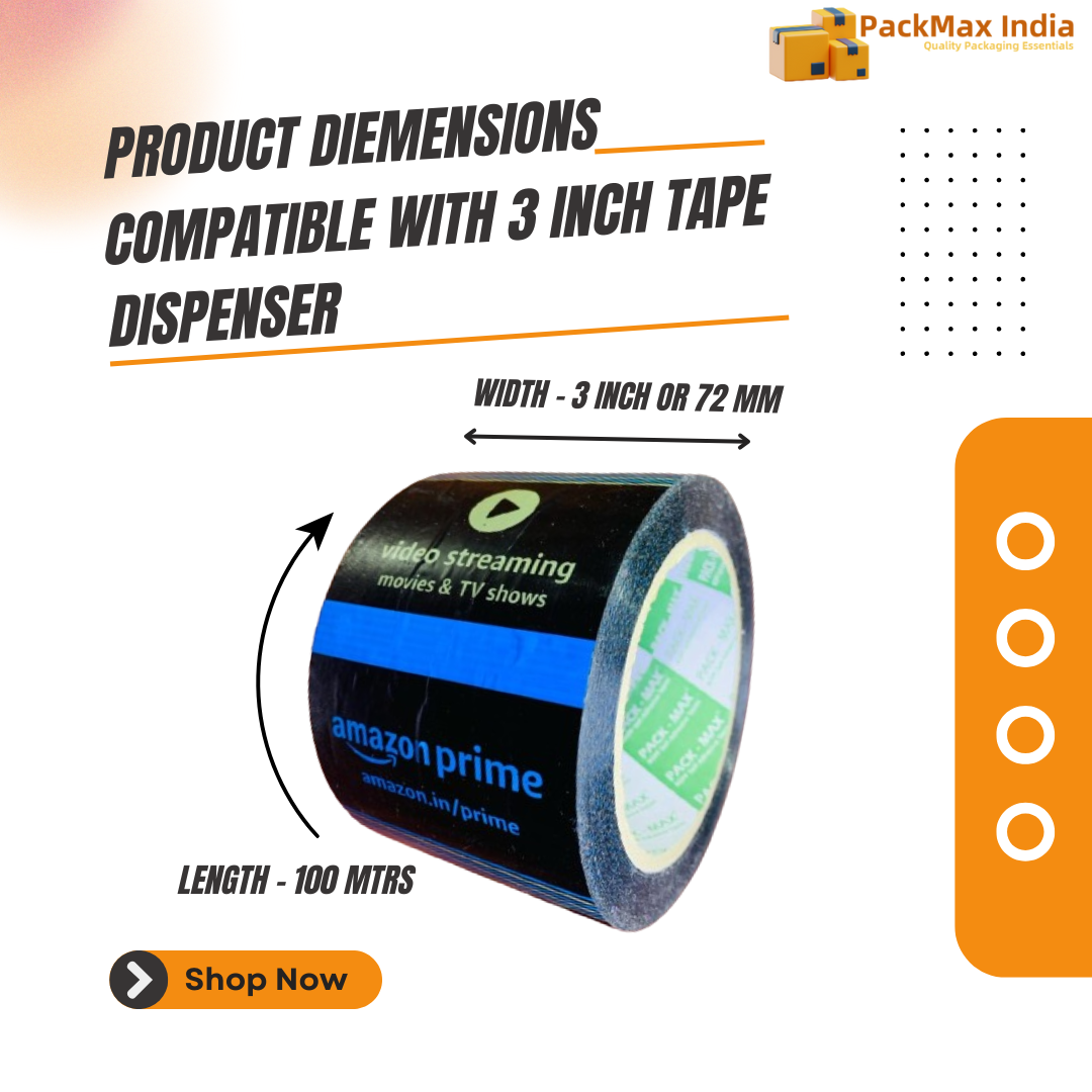Amazon Prime Printed (3 inch x 100 mtrs) High Strength BOPP Packing Tape for Home, Office, Industrial, Ecommerce box Packaging, DIY - Image 4