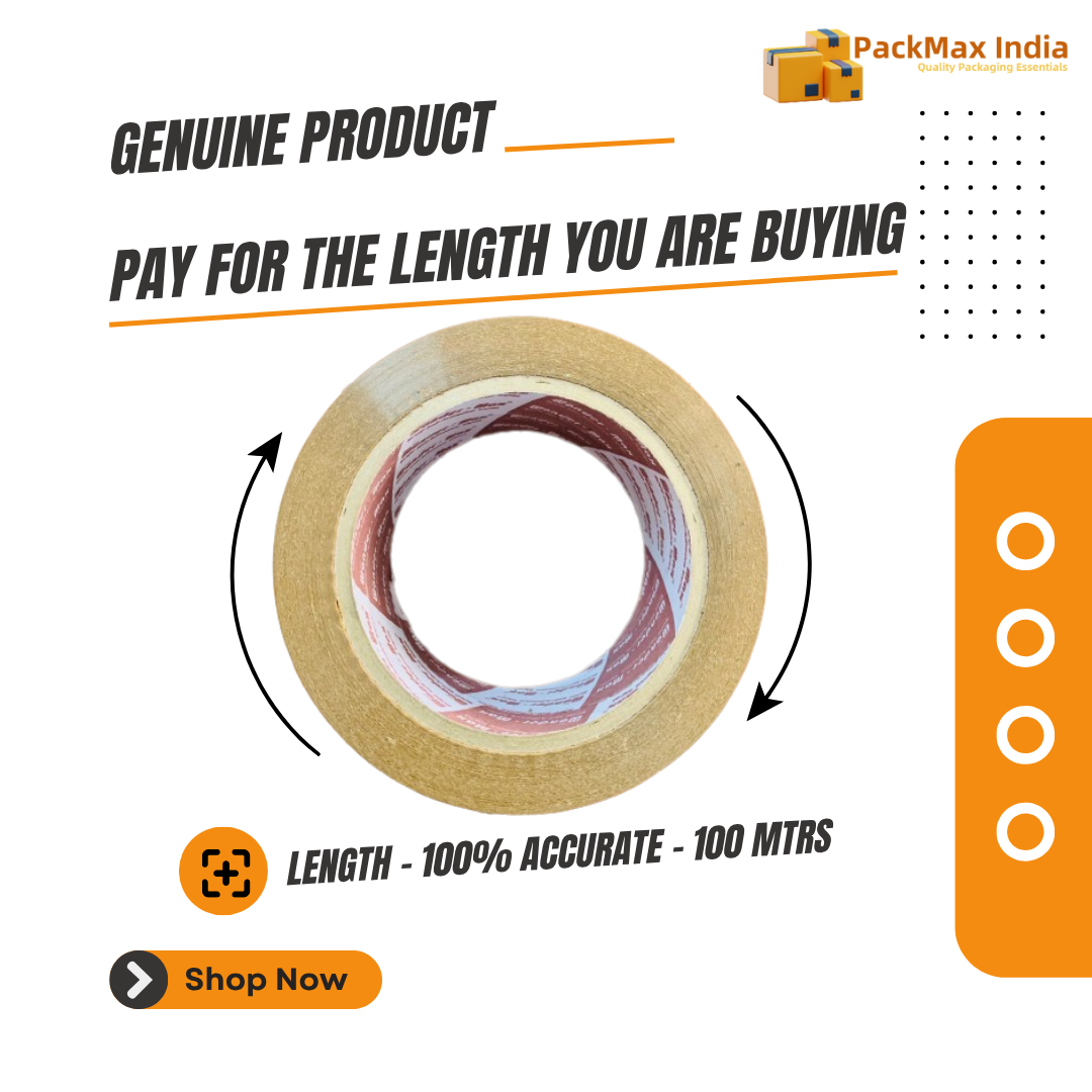 WonderMax® BOPP Brown (3 inch x 100 mtrs) High-Strength Cello Packing Tape, For Home, Office, Industrial, Ecommerce box Packaging, Decorating & DIY - Image 3