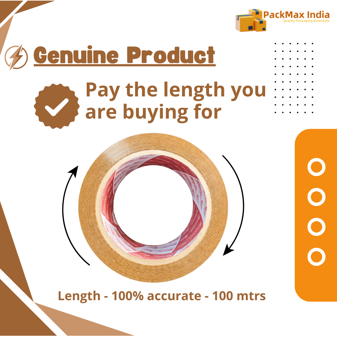 WonderMax® BOPP Brown (2 inch x 100 mtrs) High-Strength Cello Packing Tape, For Home, Office, Industrial, Ecommerce box Packaging, Decorating & DIY - Image 6