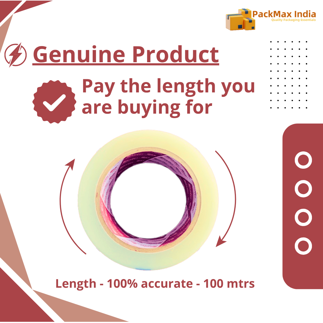 WonderMax® BOPP Transparent (2 inch x 100 mtrs) High-Strength Cello Packing Tape, For Home, Office, Industrial, Ecommerce box Packaging, Decorating & DIY - Image 6