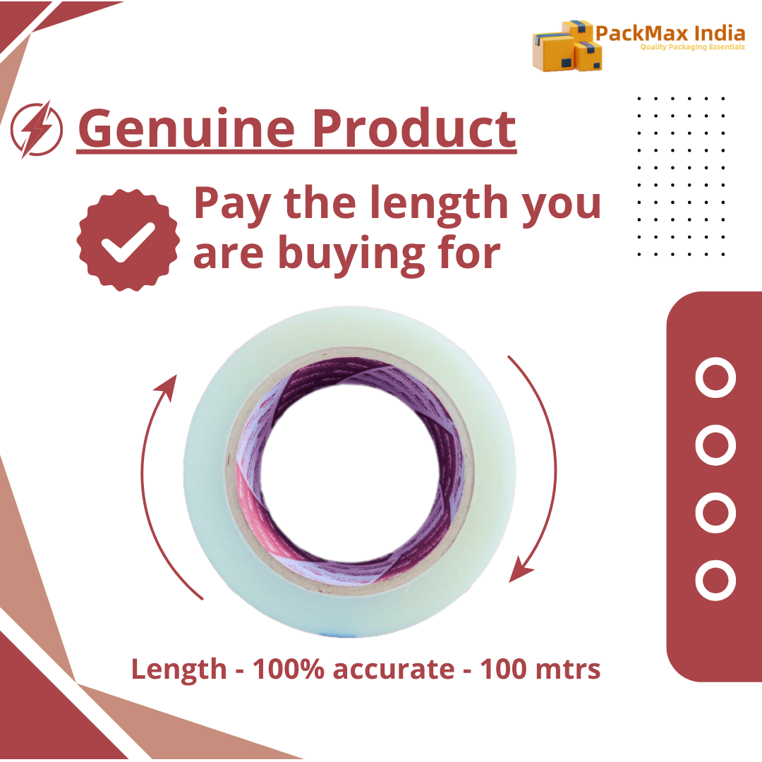 WonderMax® BOPP Transparent (3 inch x 100 mtrs) High-Strength Cello Packing Tape, For Home, Office, Industrial, Ecommerce box Packaging, Decorating & DIY - Image 5