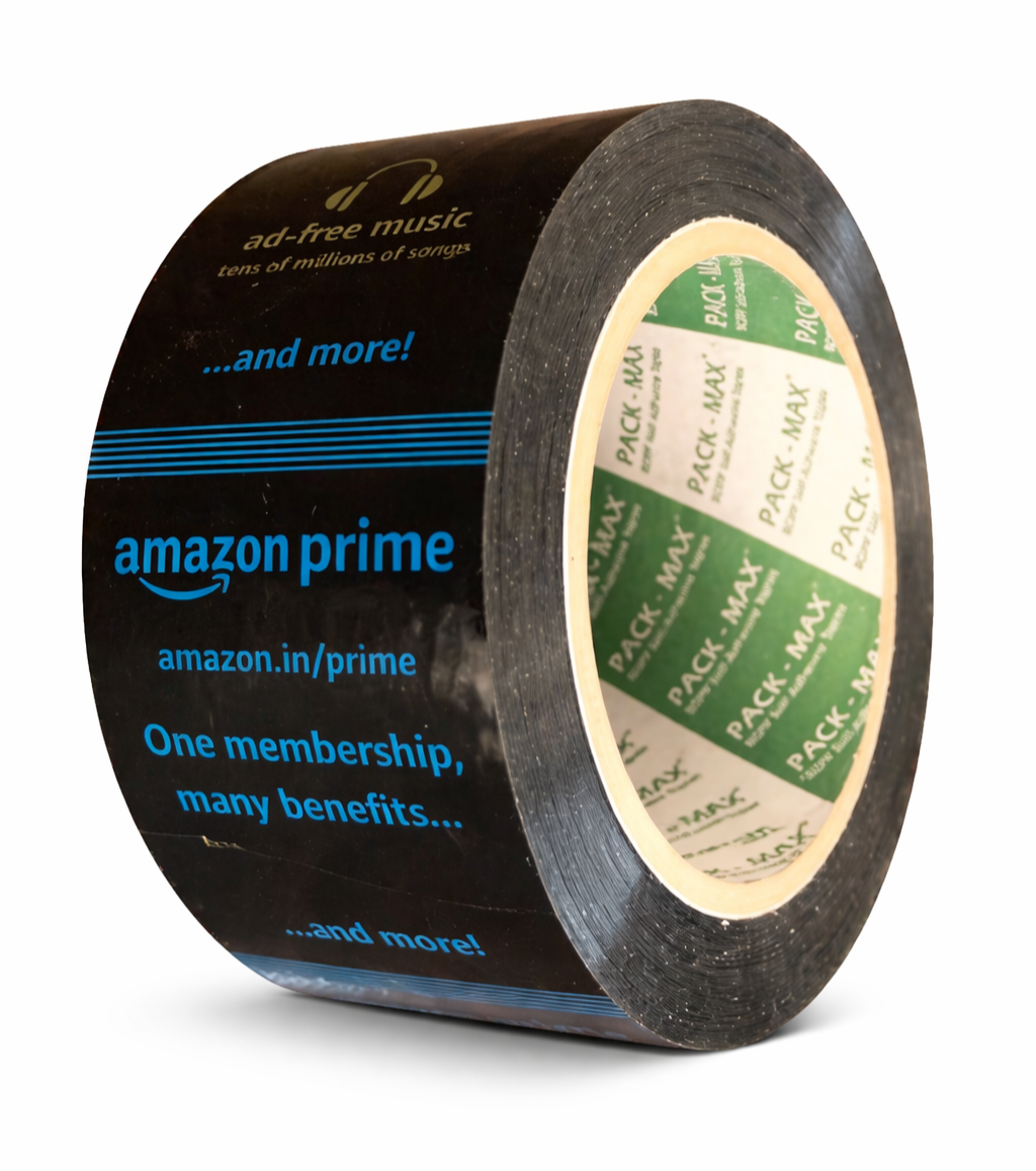 Amazon Prime Printed (2 inch x 100 mtrs) High Strength BOPP Packing Tape for Home, Office, Industrial, Ecommerce box Packaging, DIY